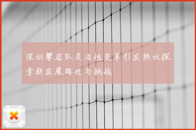 深圳攀岩队灵活性变革引发热议探索新发展路径与挑战